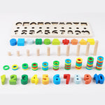 3 in 1 Early Educational Geometry Number Matching Montessori Wooden Toys