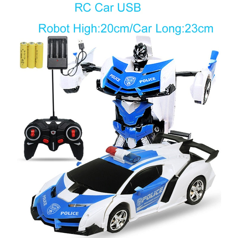Robot Deformation Police Car
